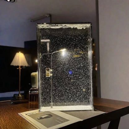 DIY SNOWFALL LAMP